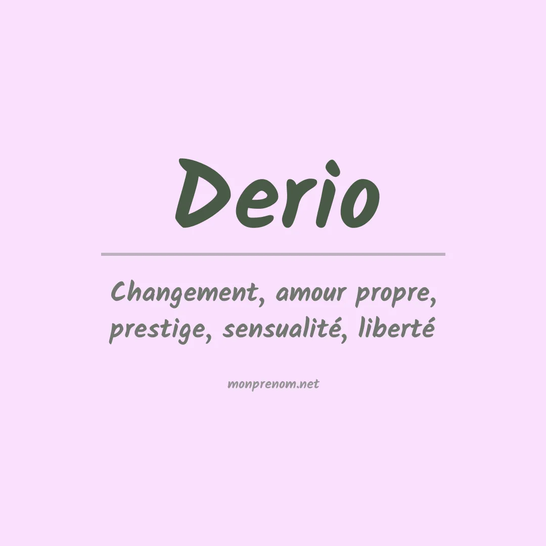 Signification du prénom Derio