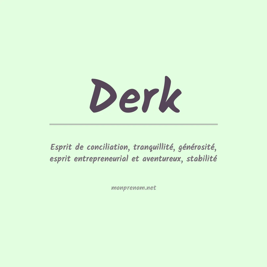 Prénom Derk