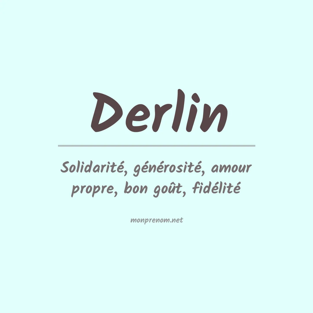 Prénom Derlin