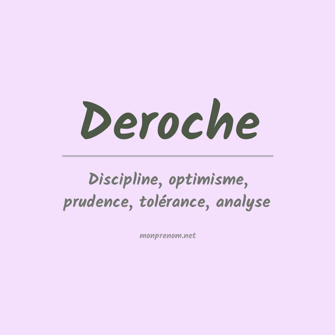 Prénom Deroche
