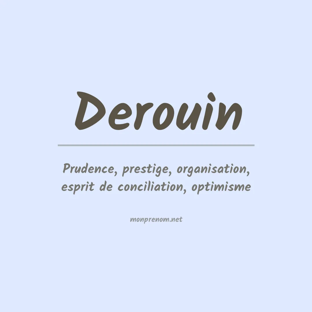 Prénom Derouin