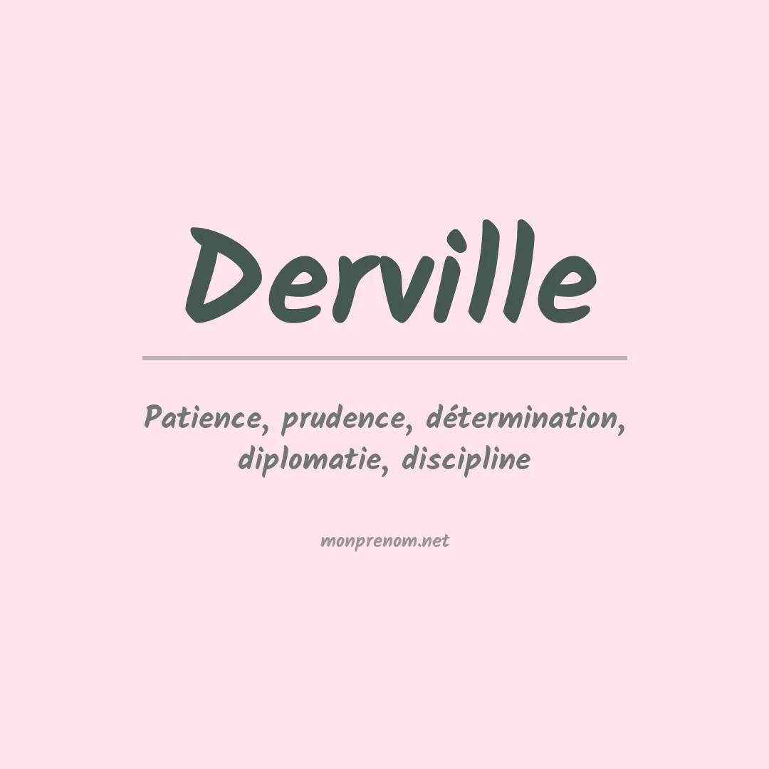 Signification du prénom Derville