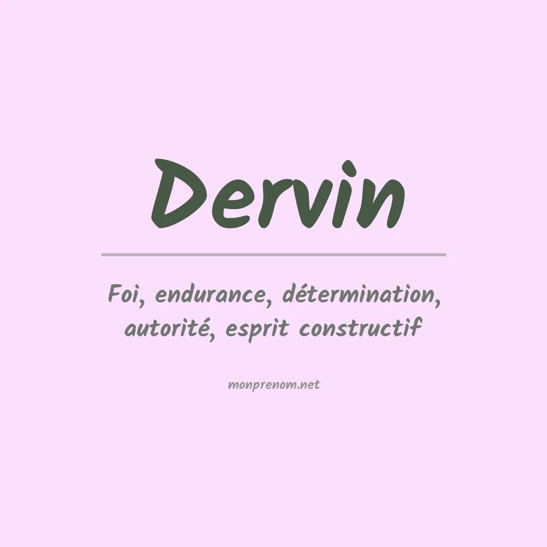 Prénom Dervin