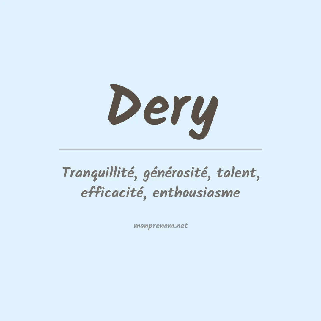 Prénom Dery