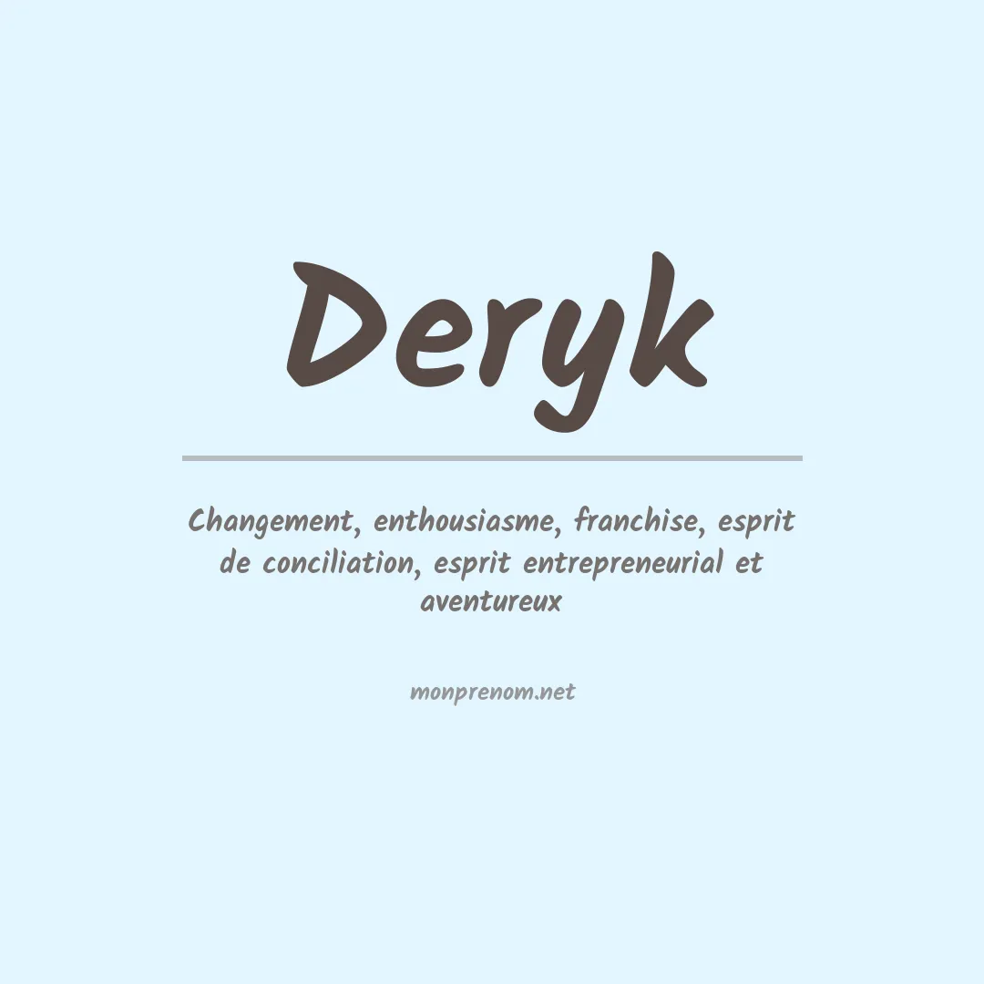 Signification du prénom Deryk