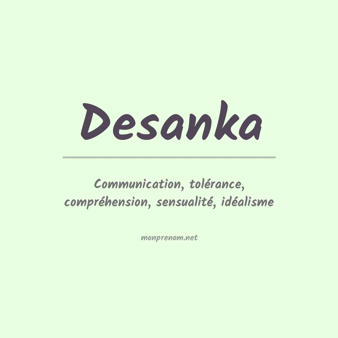 Signification du prénom Desanka