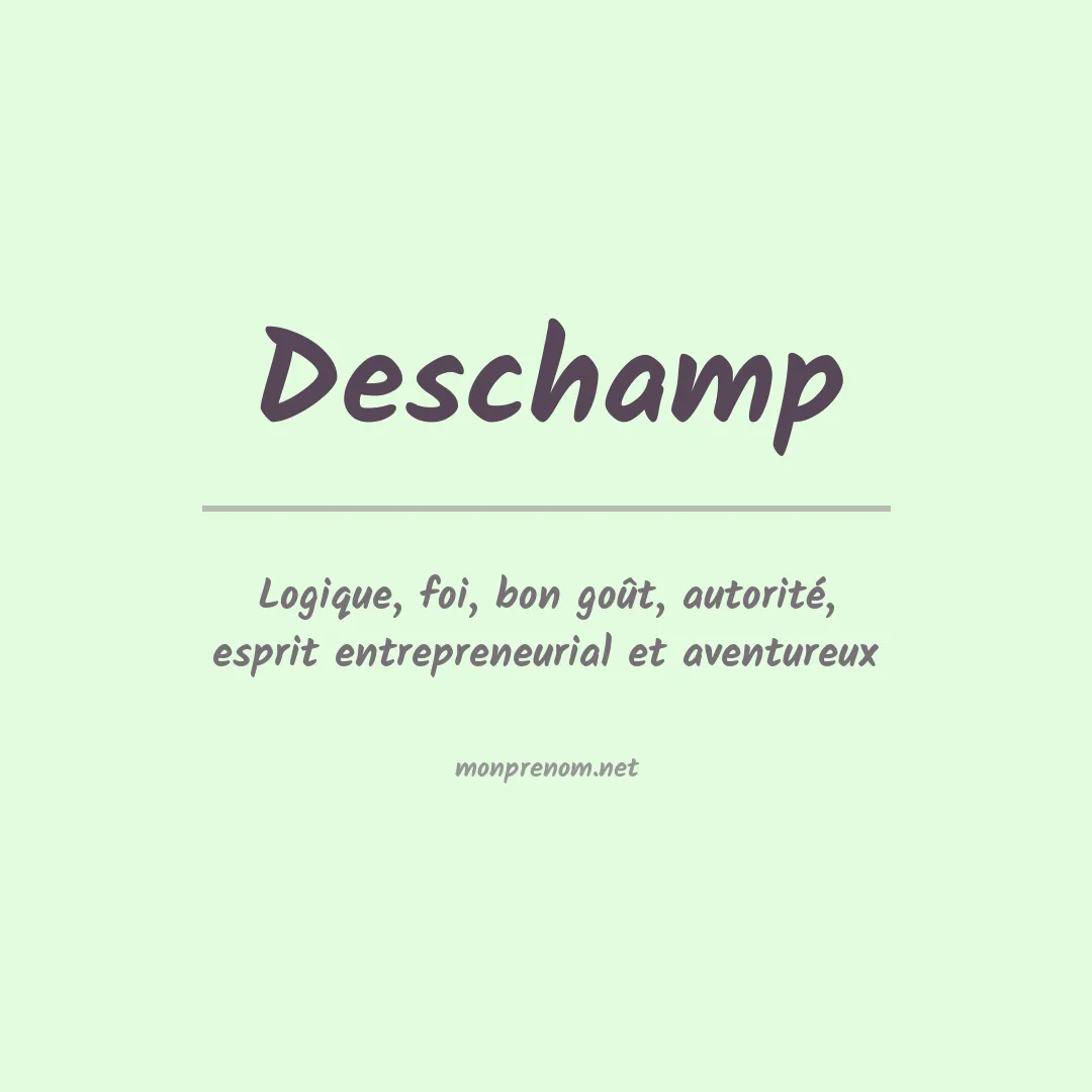 Prénom Deschamp