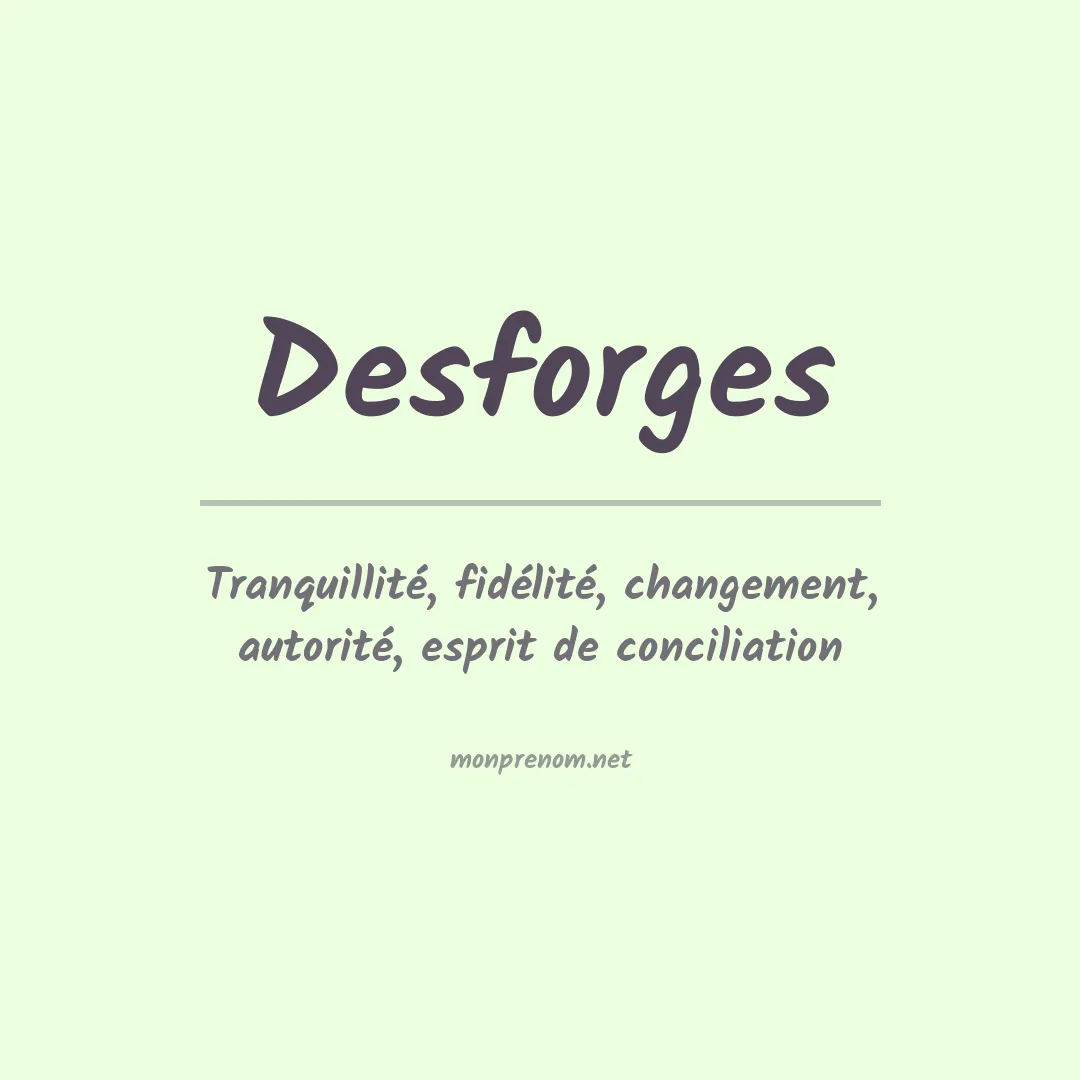 Prénom Desforges