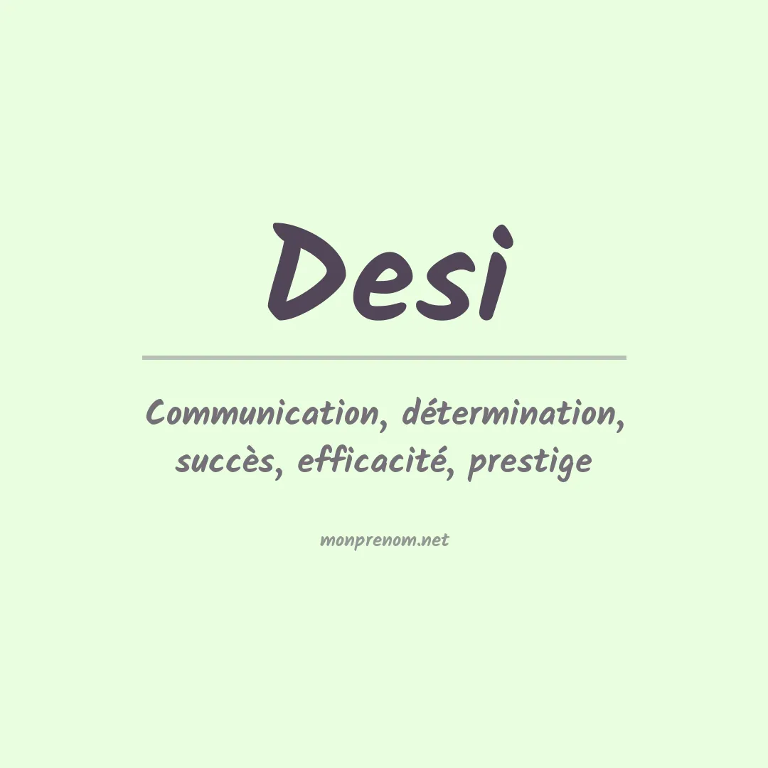 Prénom Desi