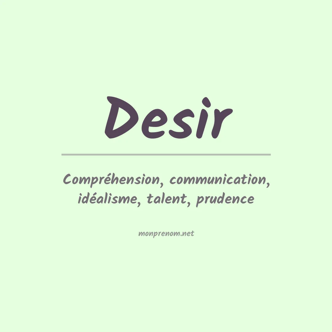 Prénom Desir