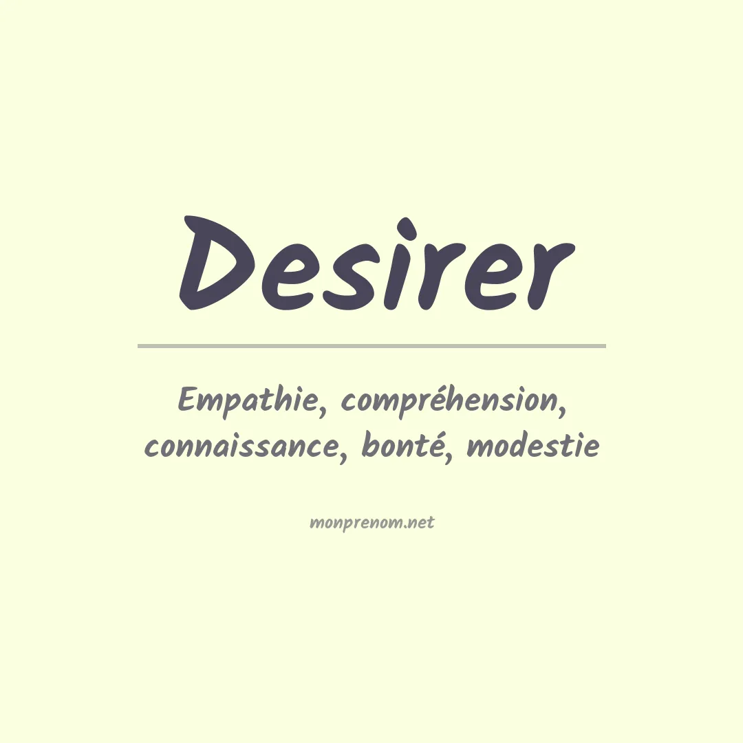 Prénom Desirer