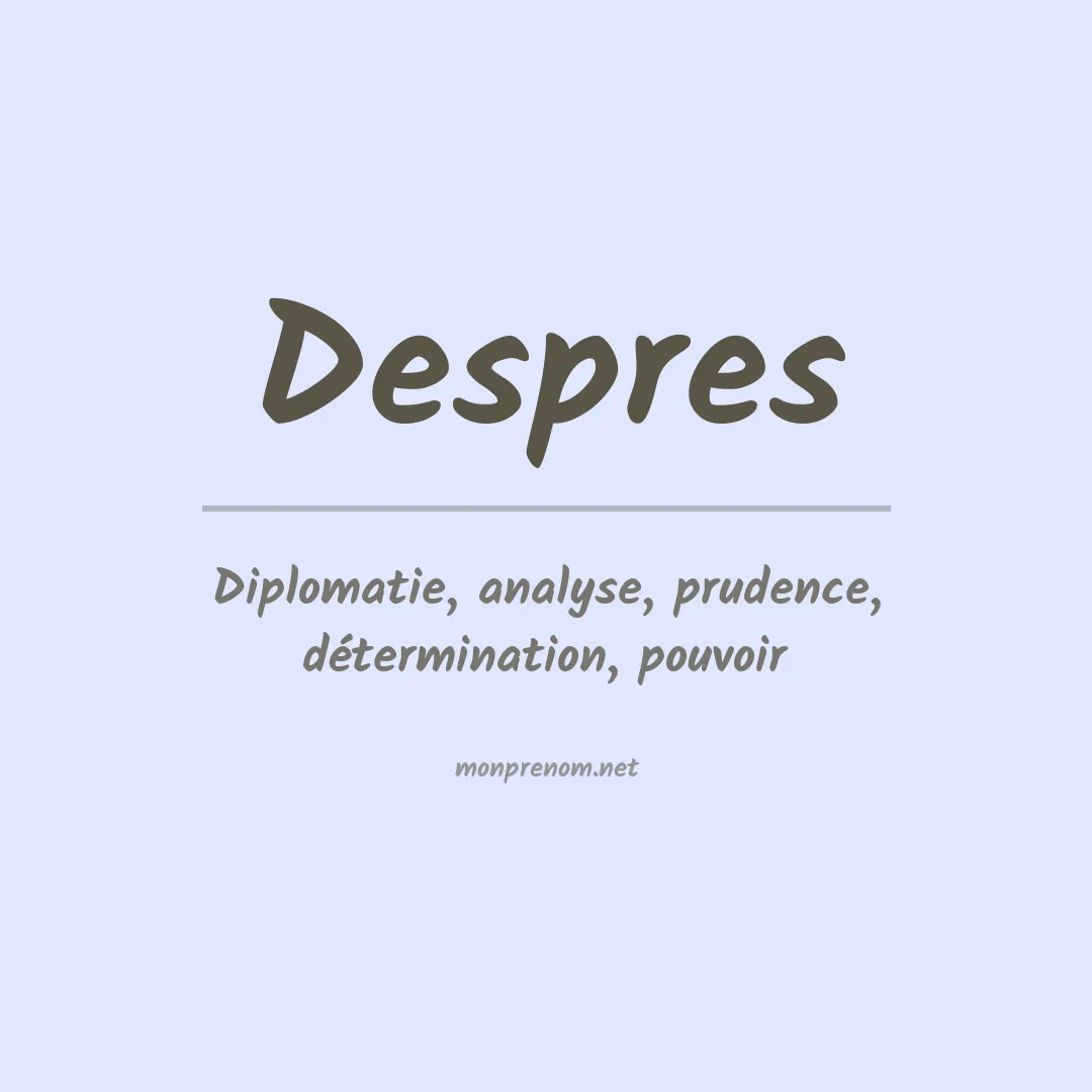 Prénom Despres