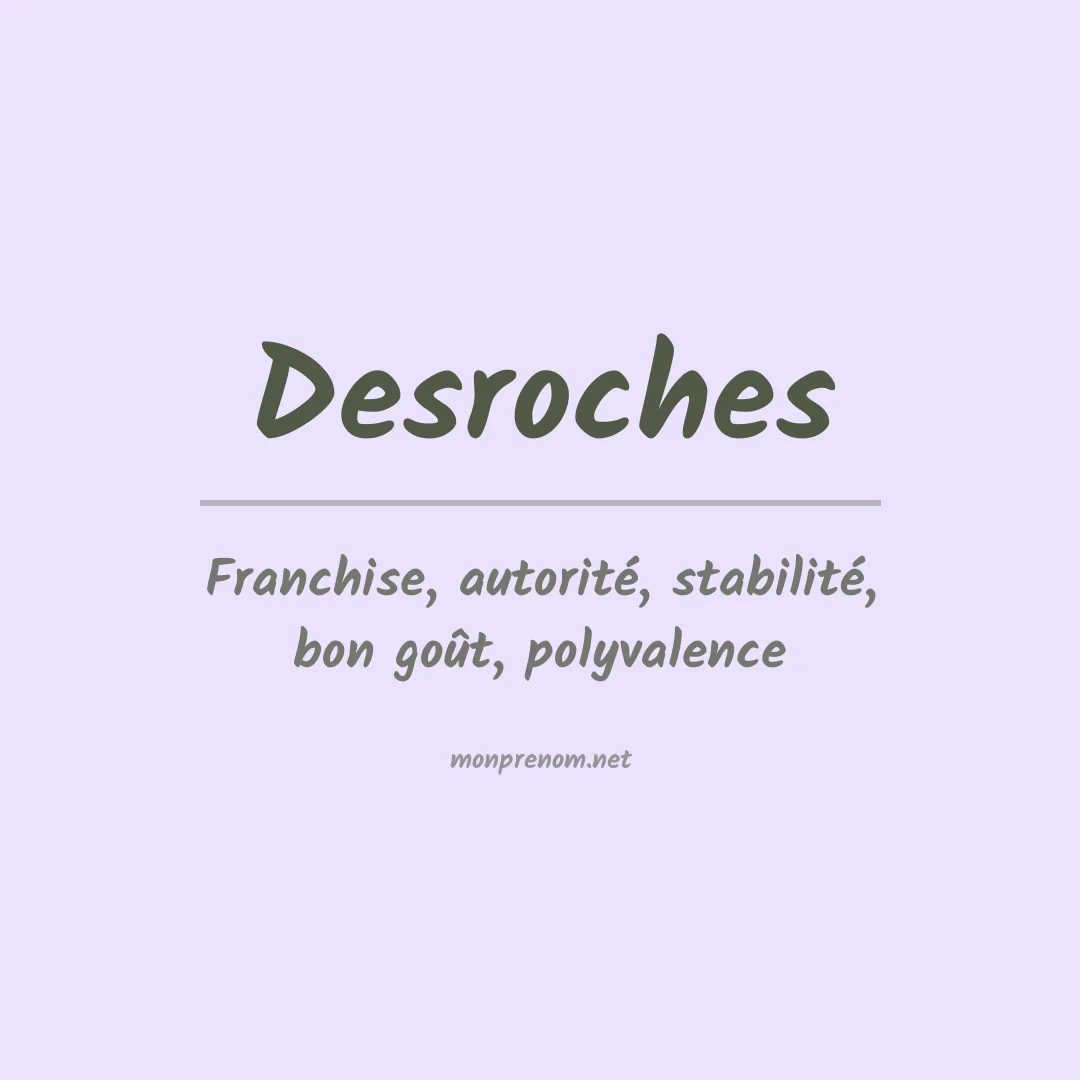 Prénom Desroches