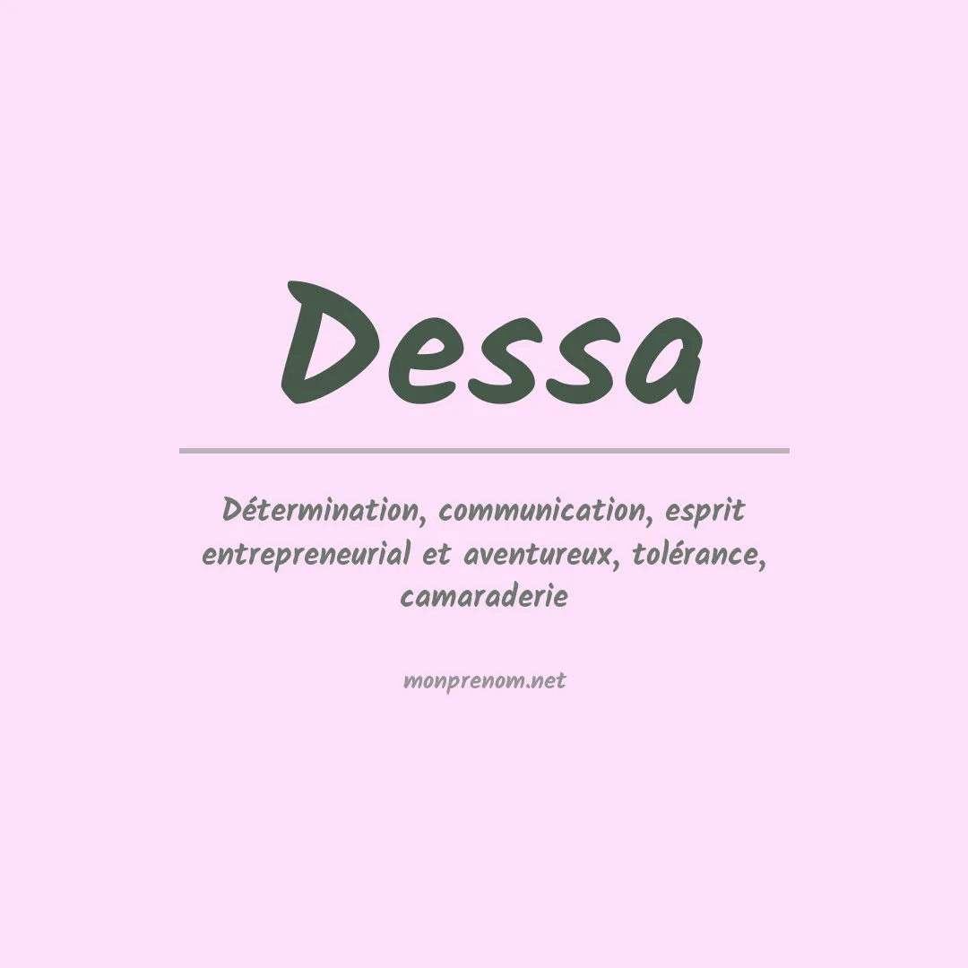 Signification du prénom Dessa