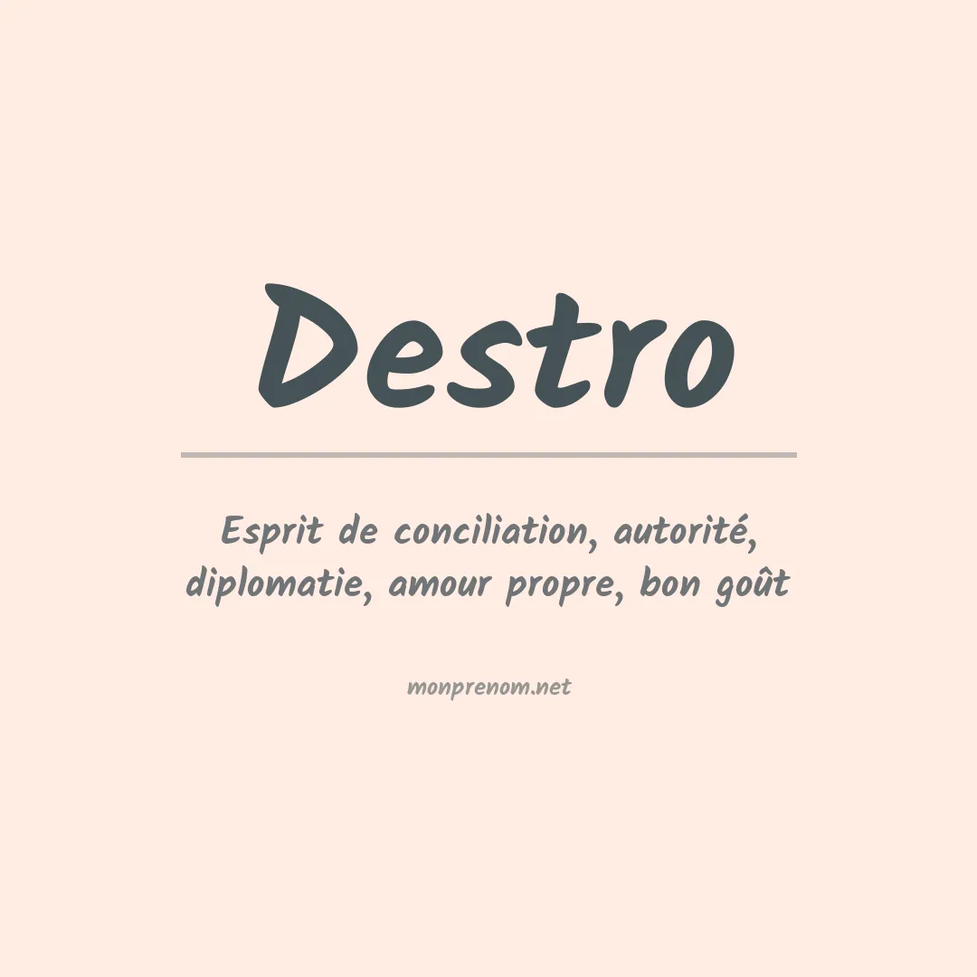 Prénom Destro