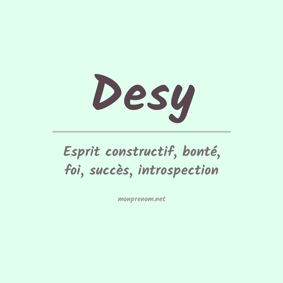 Prénom Desy