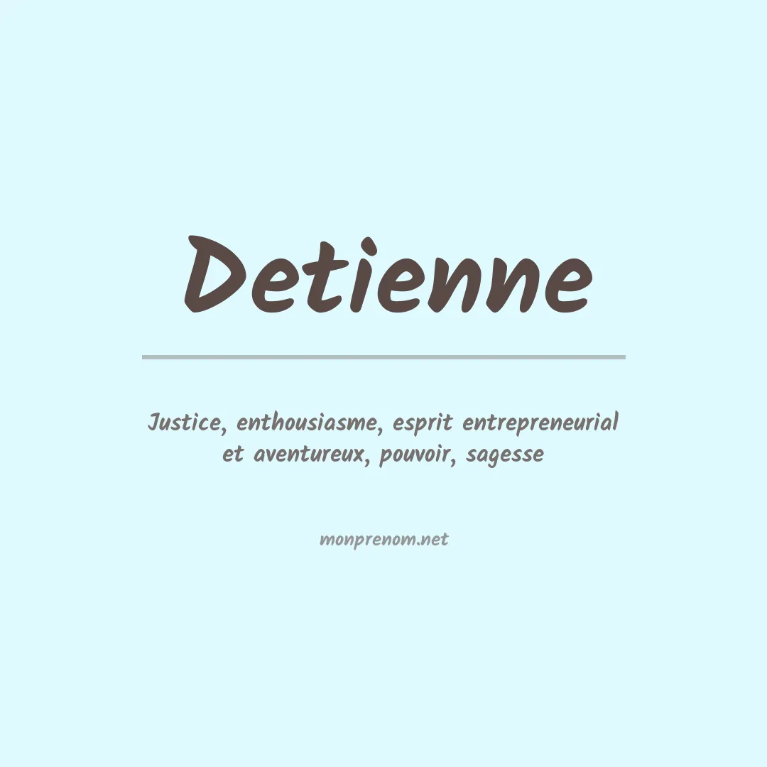 Prénom Detienne