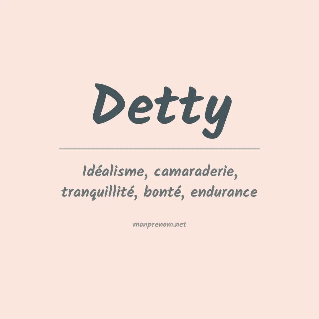 Prénom Detty