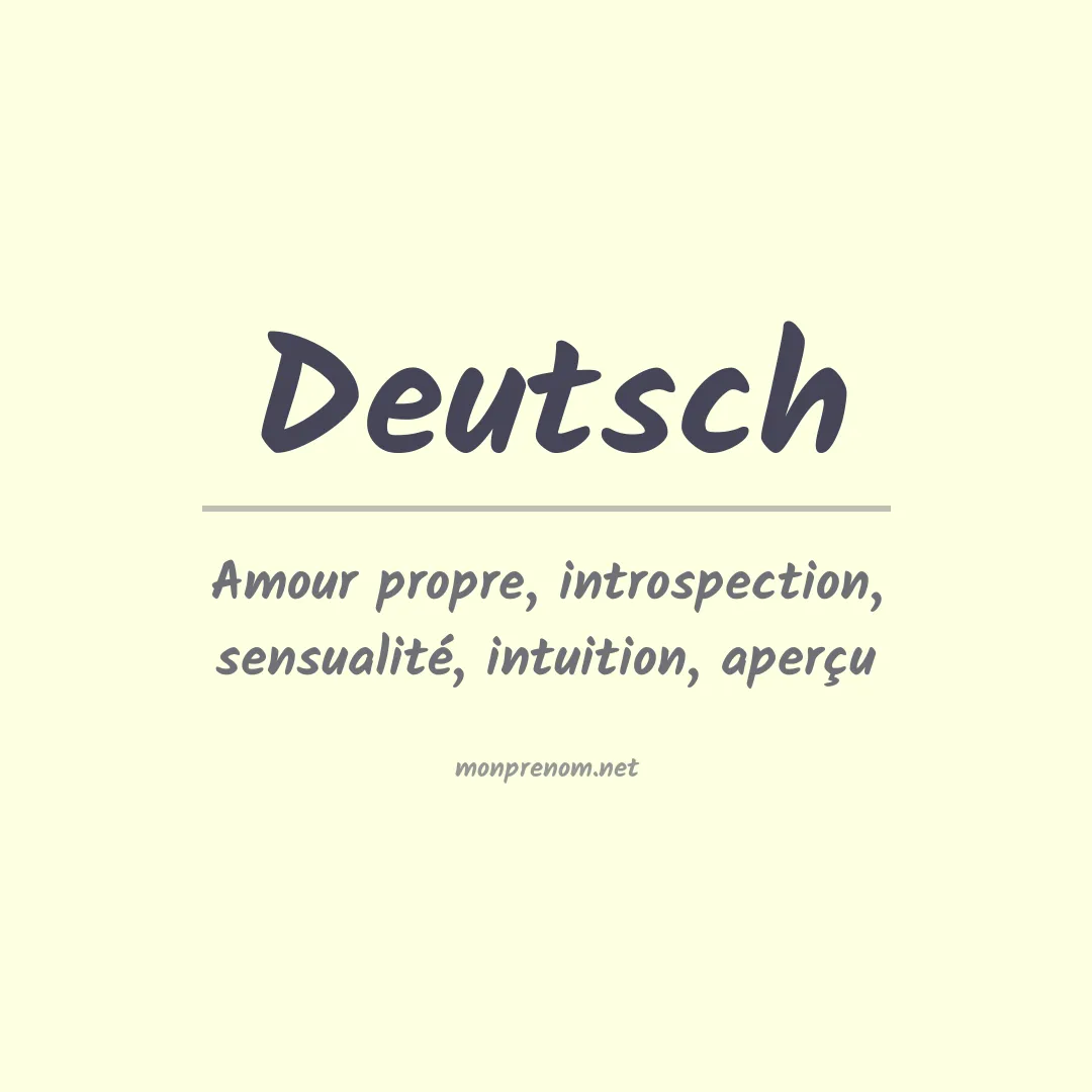 Prénom Deutsch