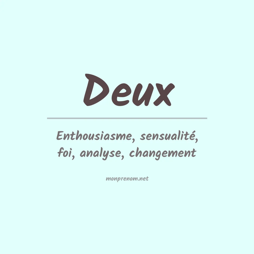Signification du prénom Deux