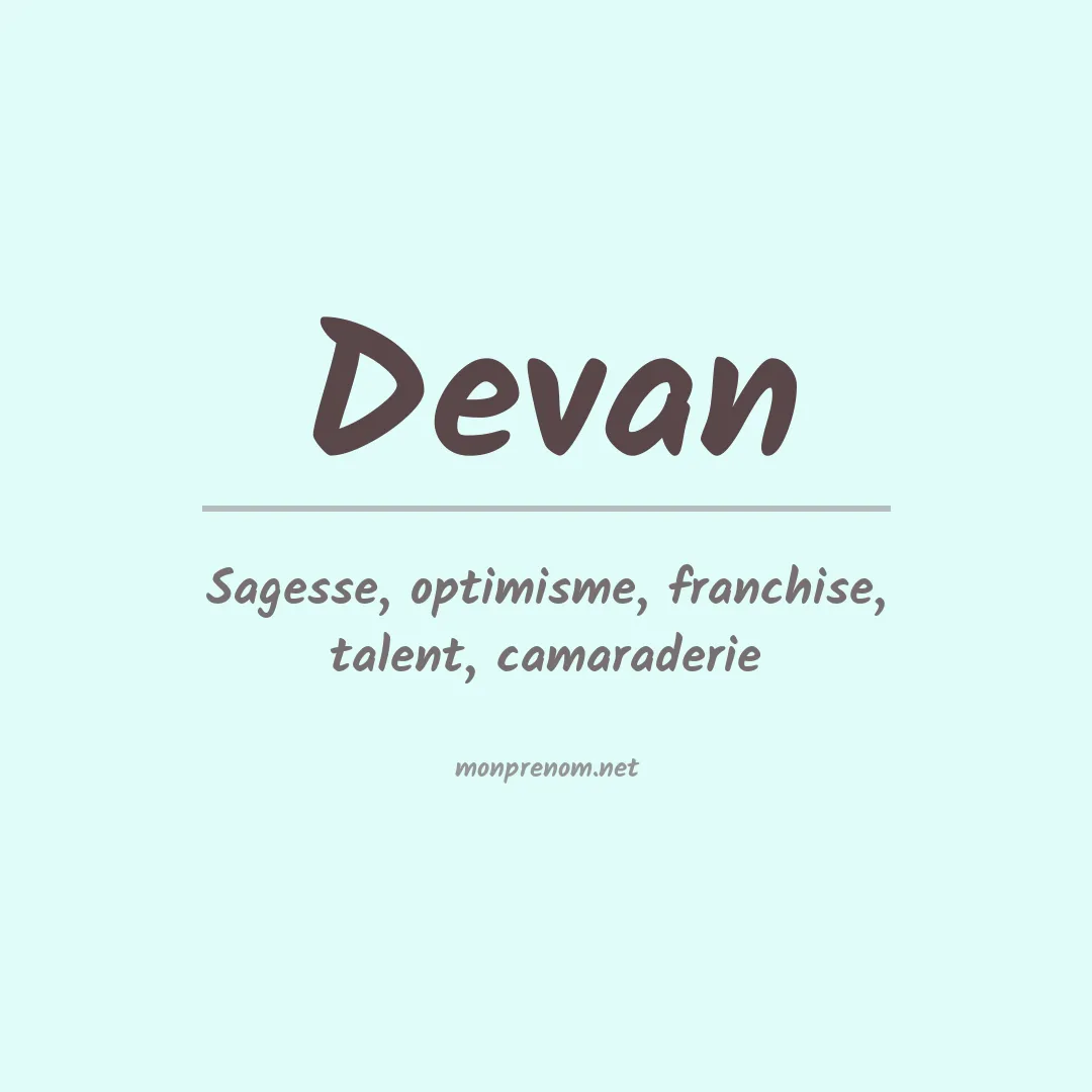 Prénom Devan
