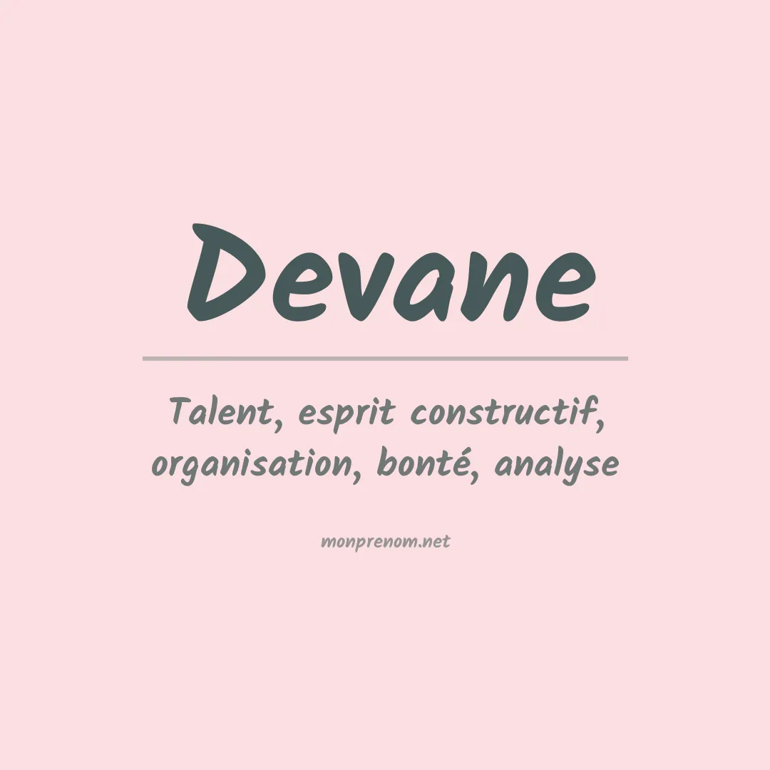 Prénom Devane