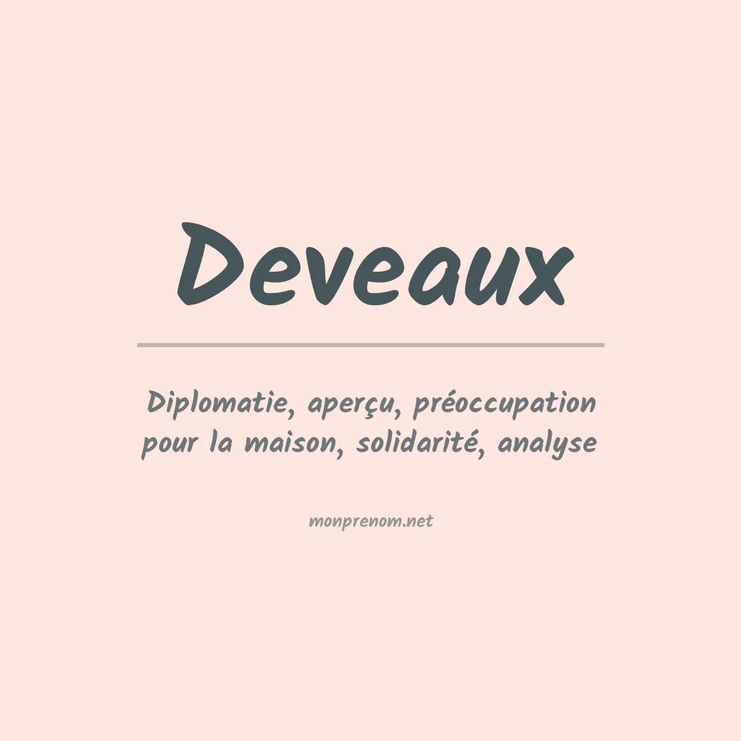 Prénom Deveaux