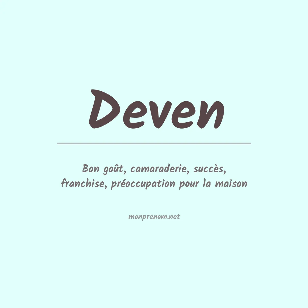 Signification du prénom Deven
