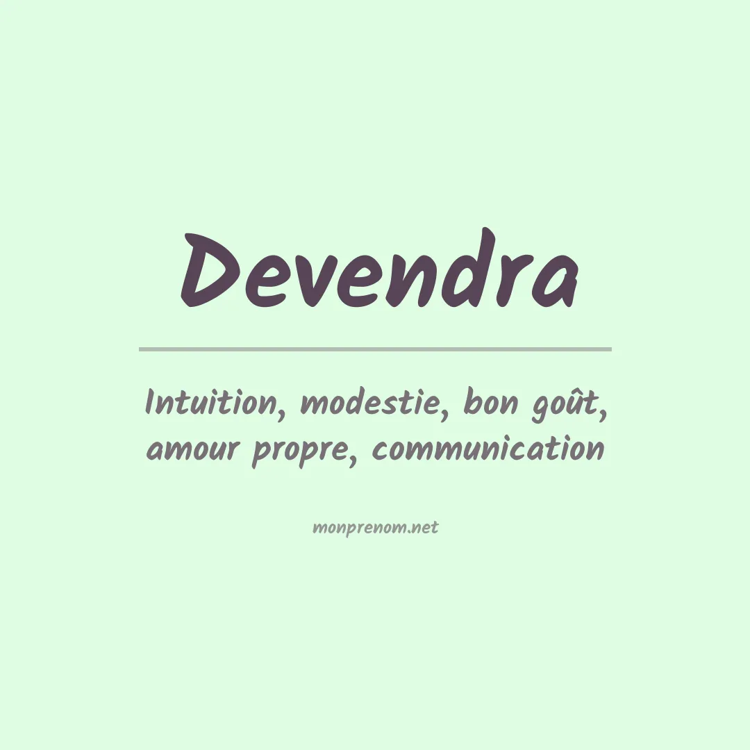 Signification du prénom Devendra