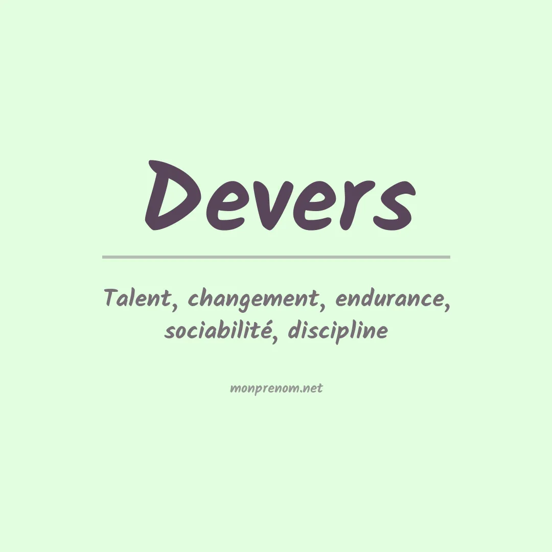 Prénom Devers