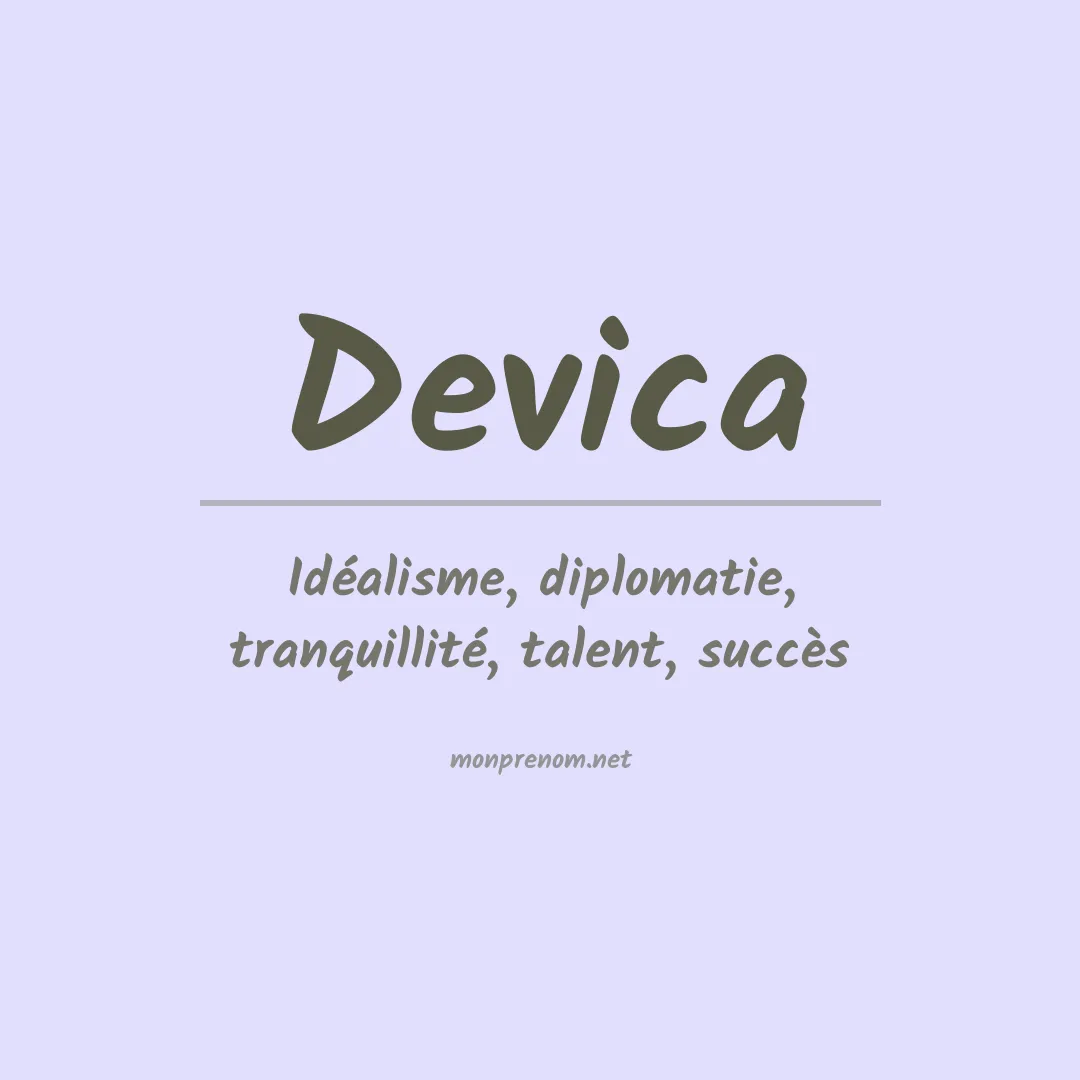 Signification du prénom Devica