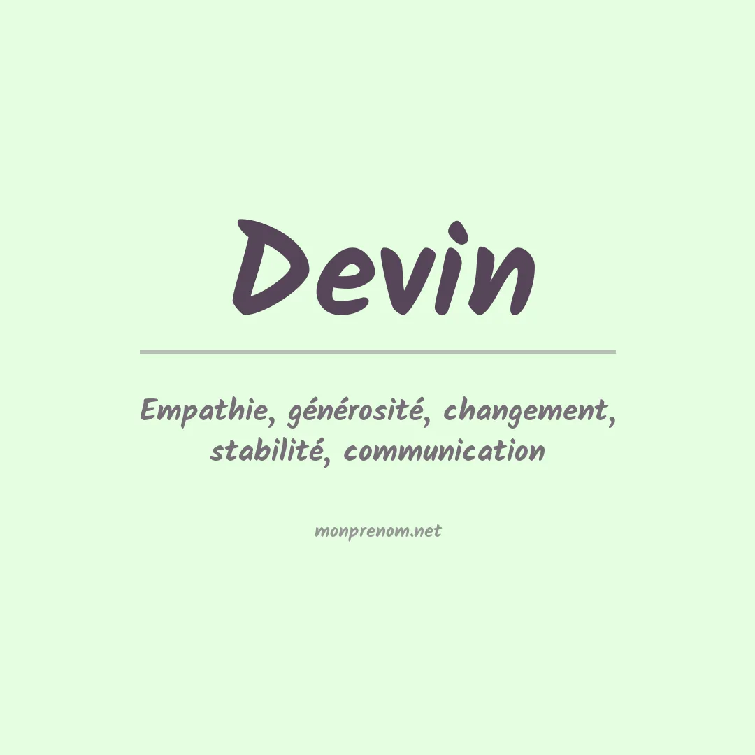 Prénom Devin