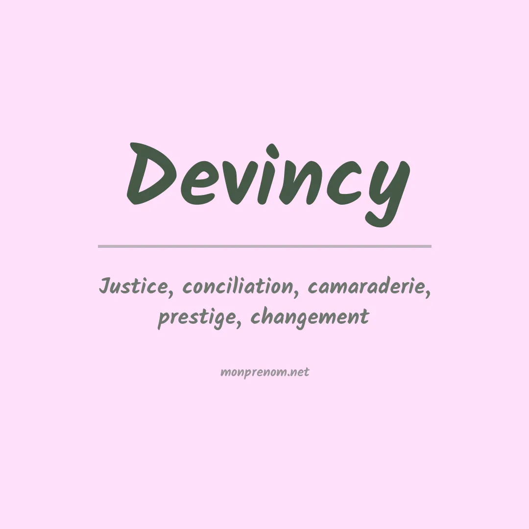 Signification du prénom Devincy