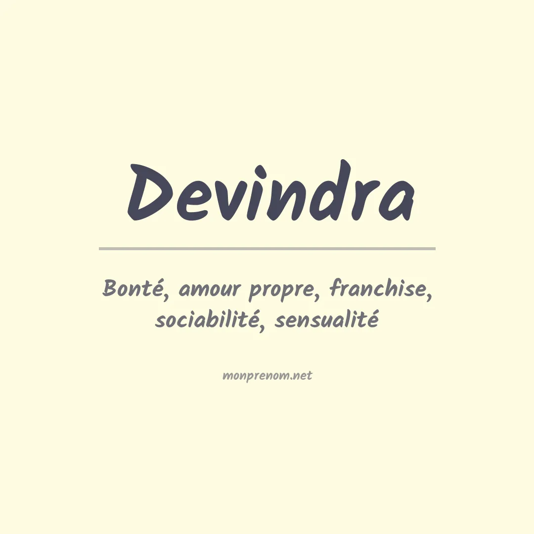 Signification du prénom Devindra