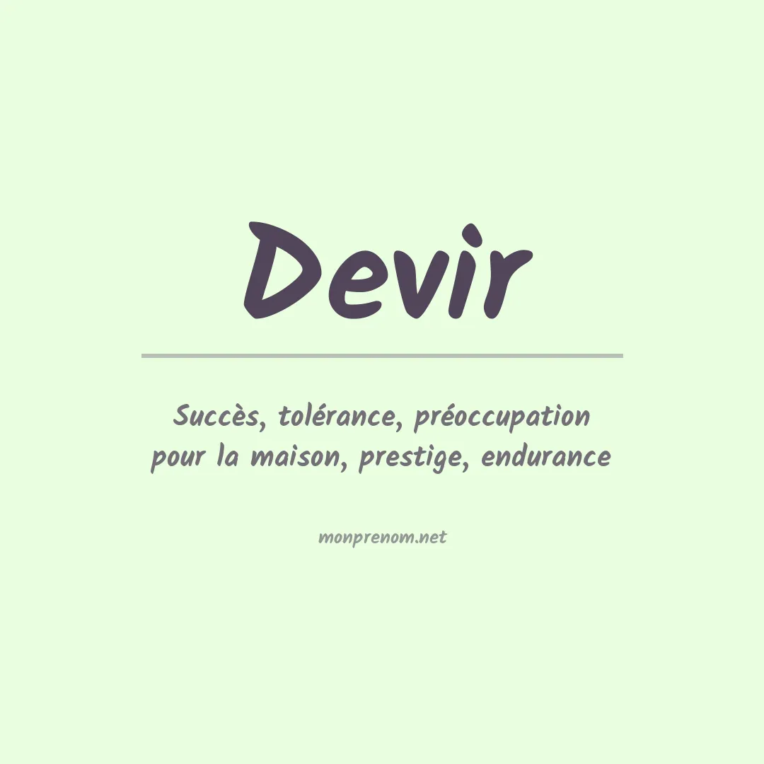 Prénom Devir