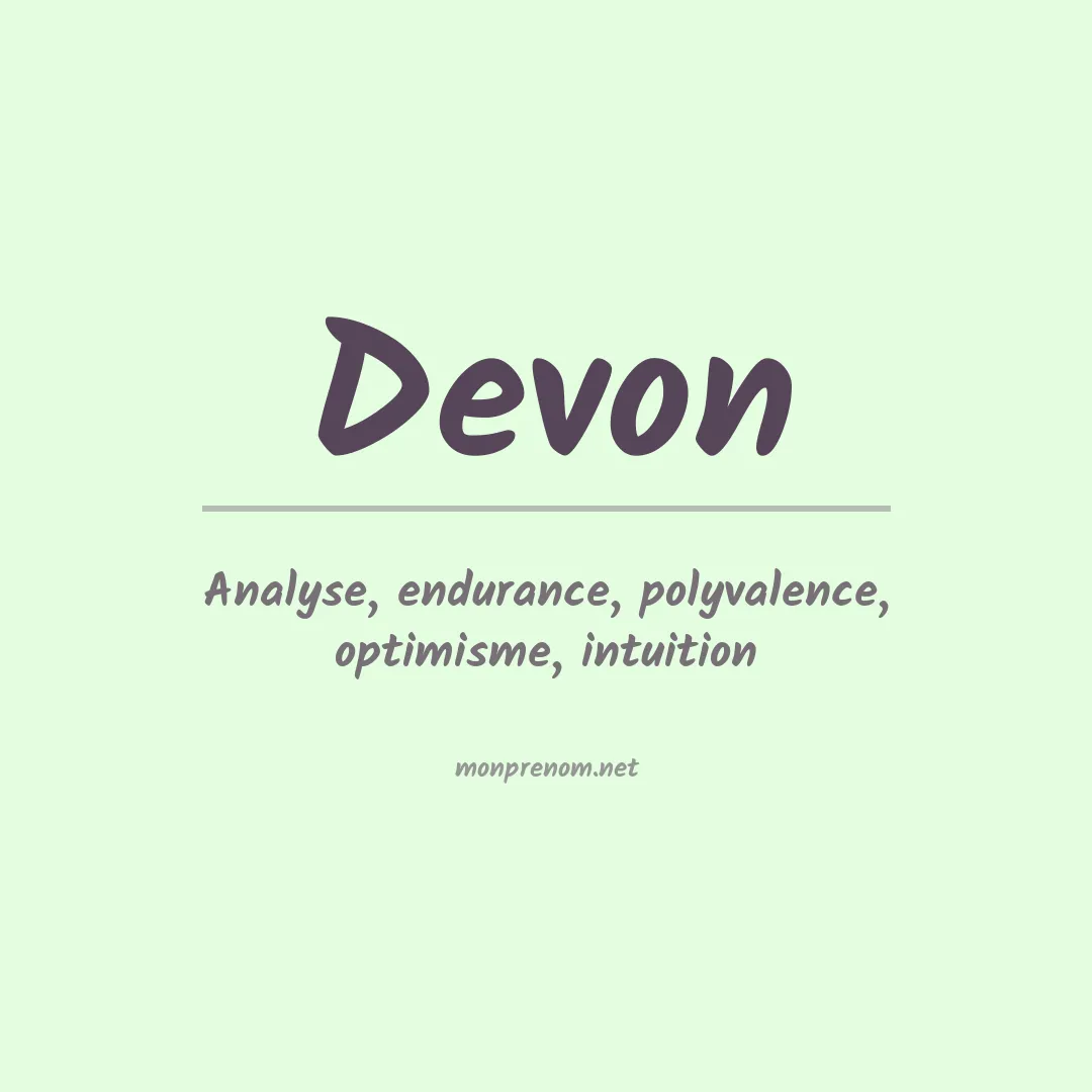 Prénom Devon