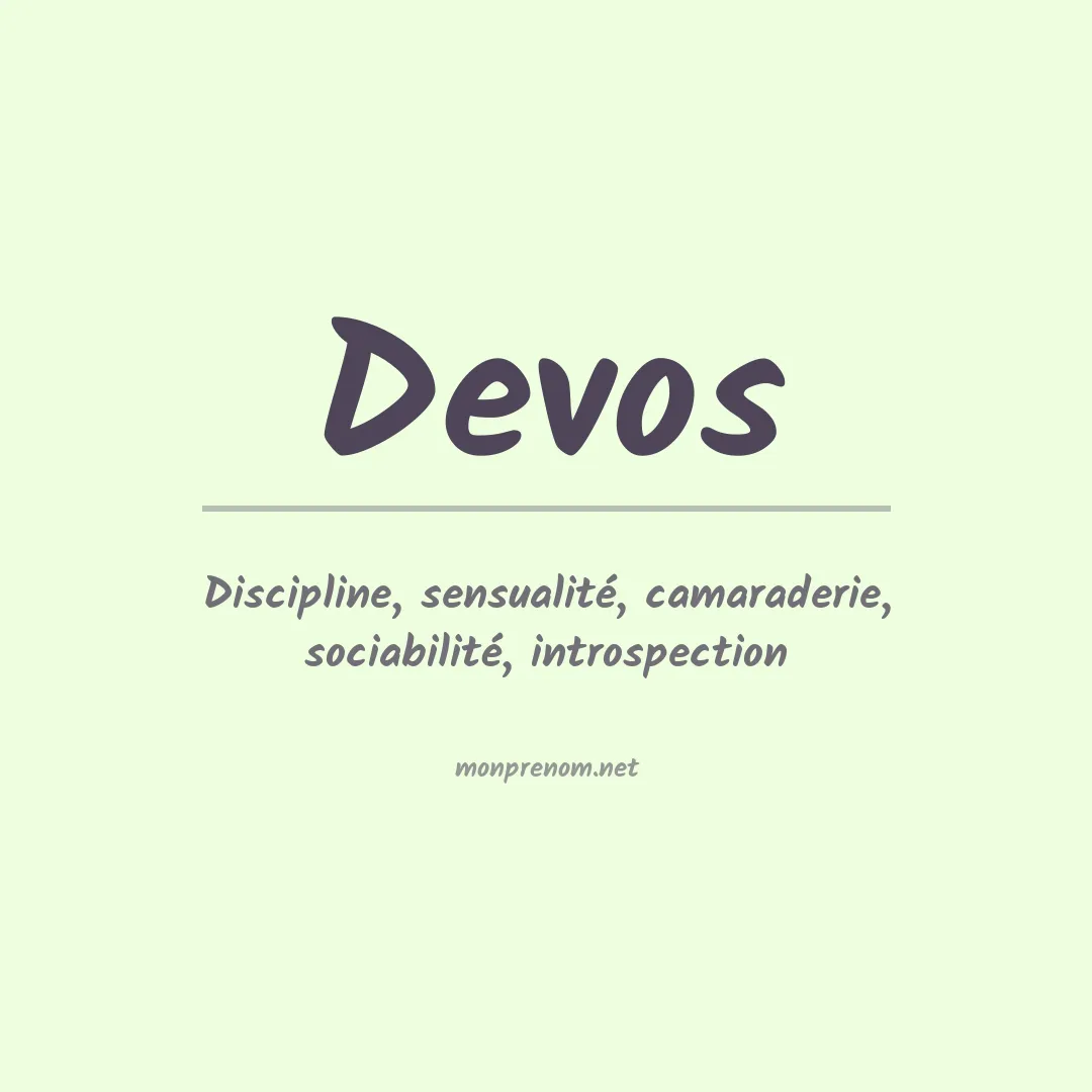 Prénom Devos