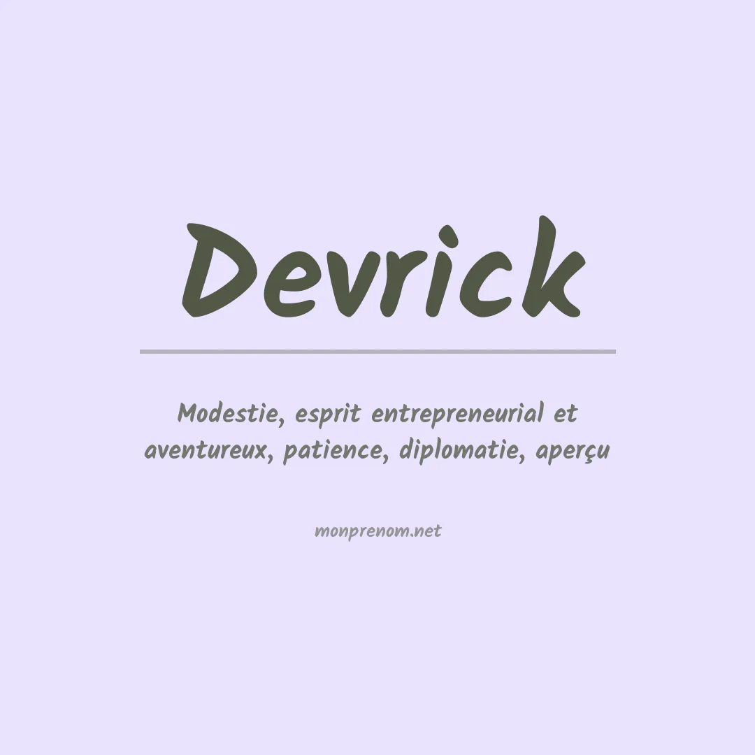 Signification du prénom Devrick
