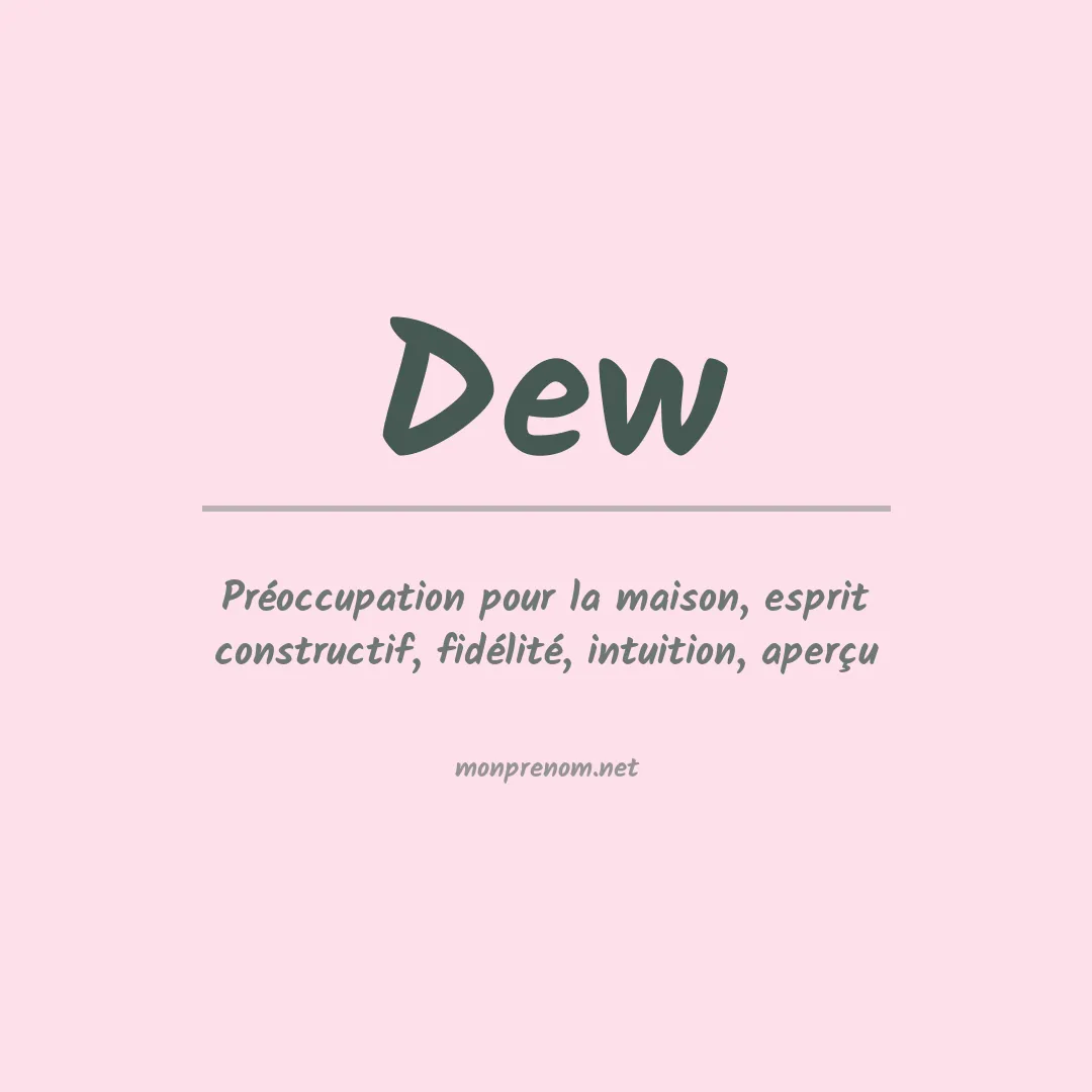 Prénom Dew