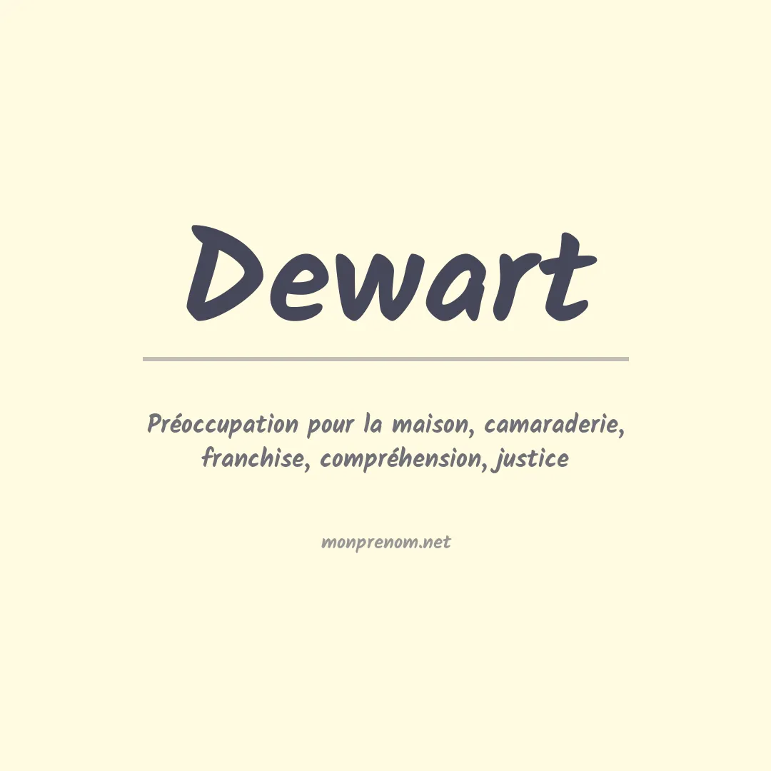 Prénom Dewart