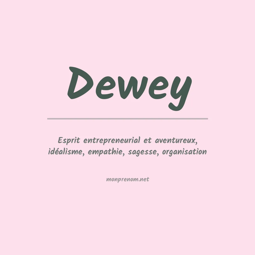 Prénom Dewey