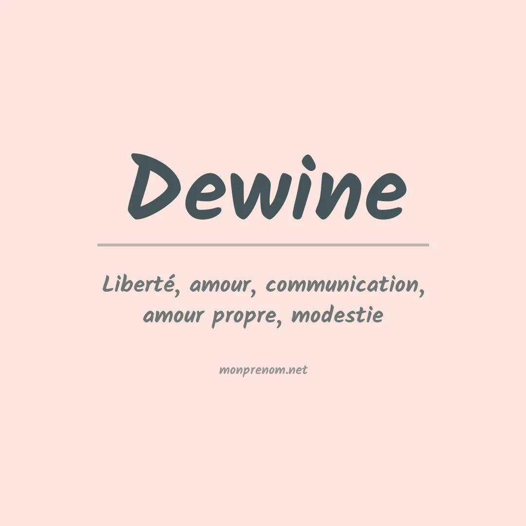 Prénom Dewine