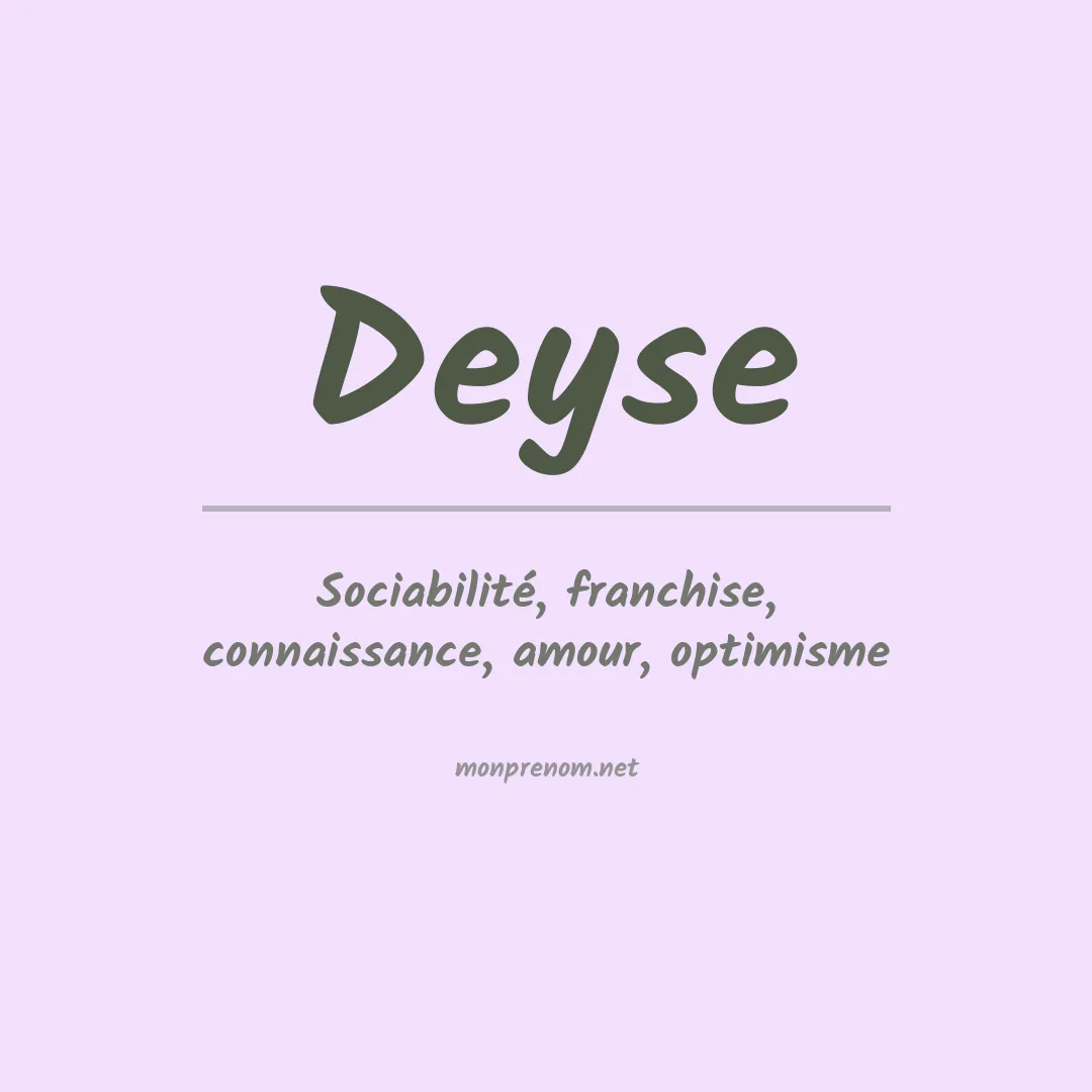 Prénom Deyse