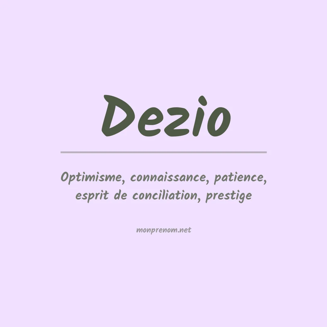 Prénom Dezio