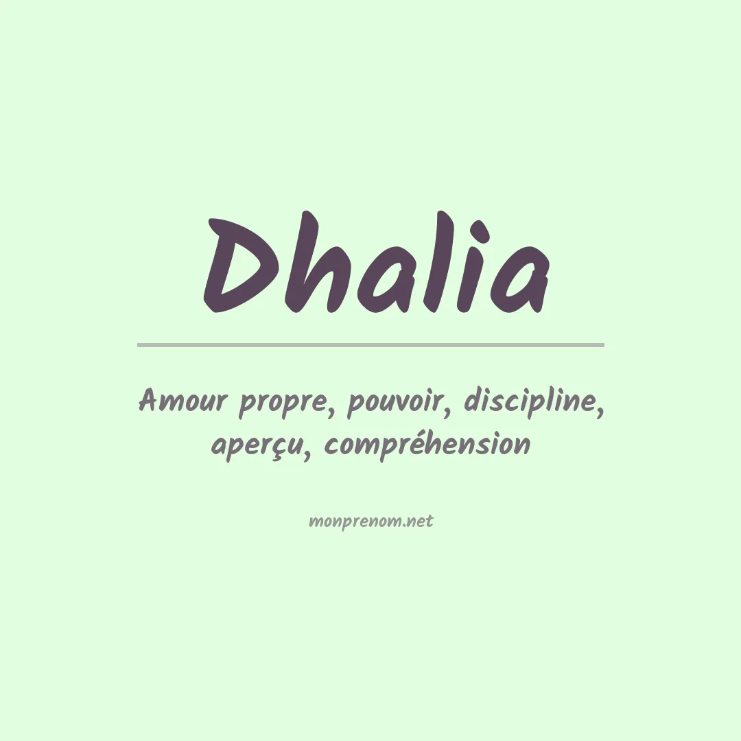 Prénom Dhalia