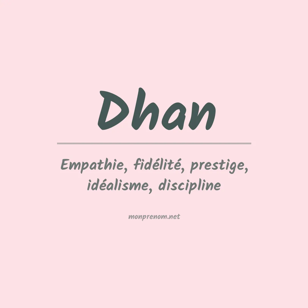 Prénom Dhan