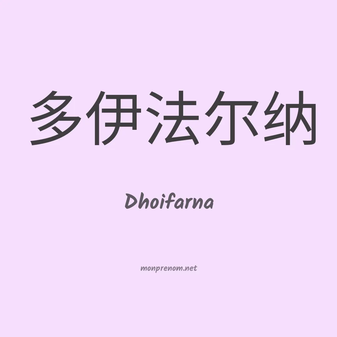 Dhoifarna en chinois