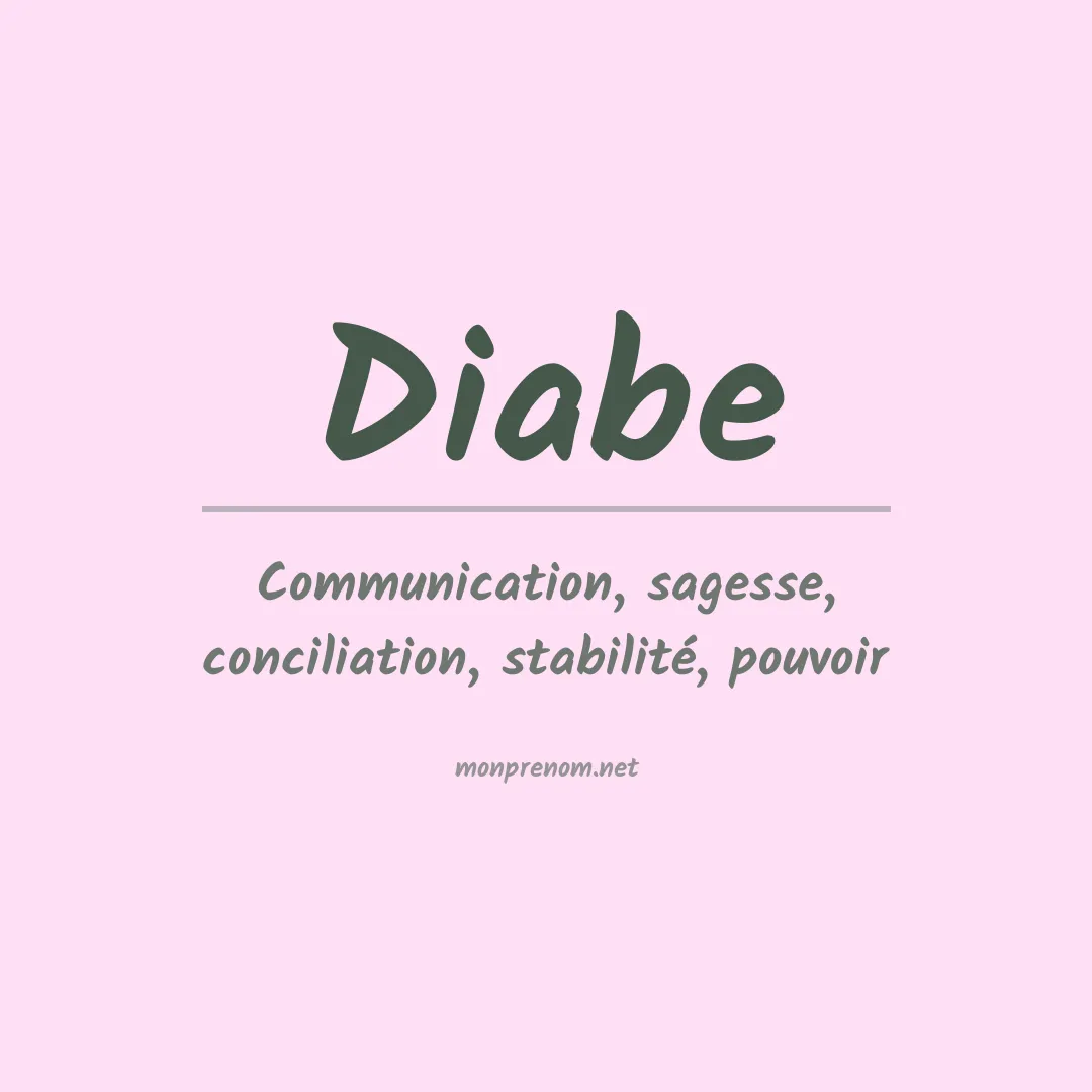 Signification du prénom Diabe