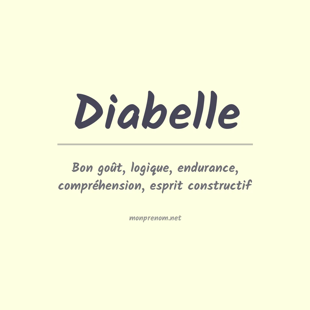 Signification du prénom Diabelle