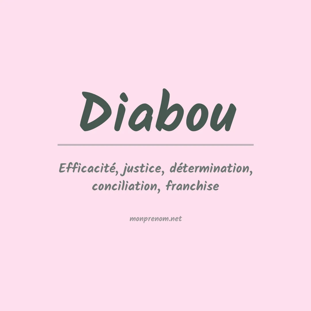 Signification du prénom Diabou